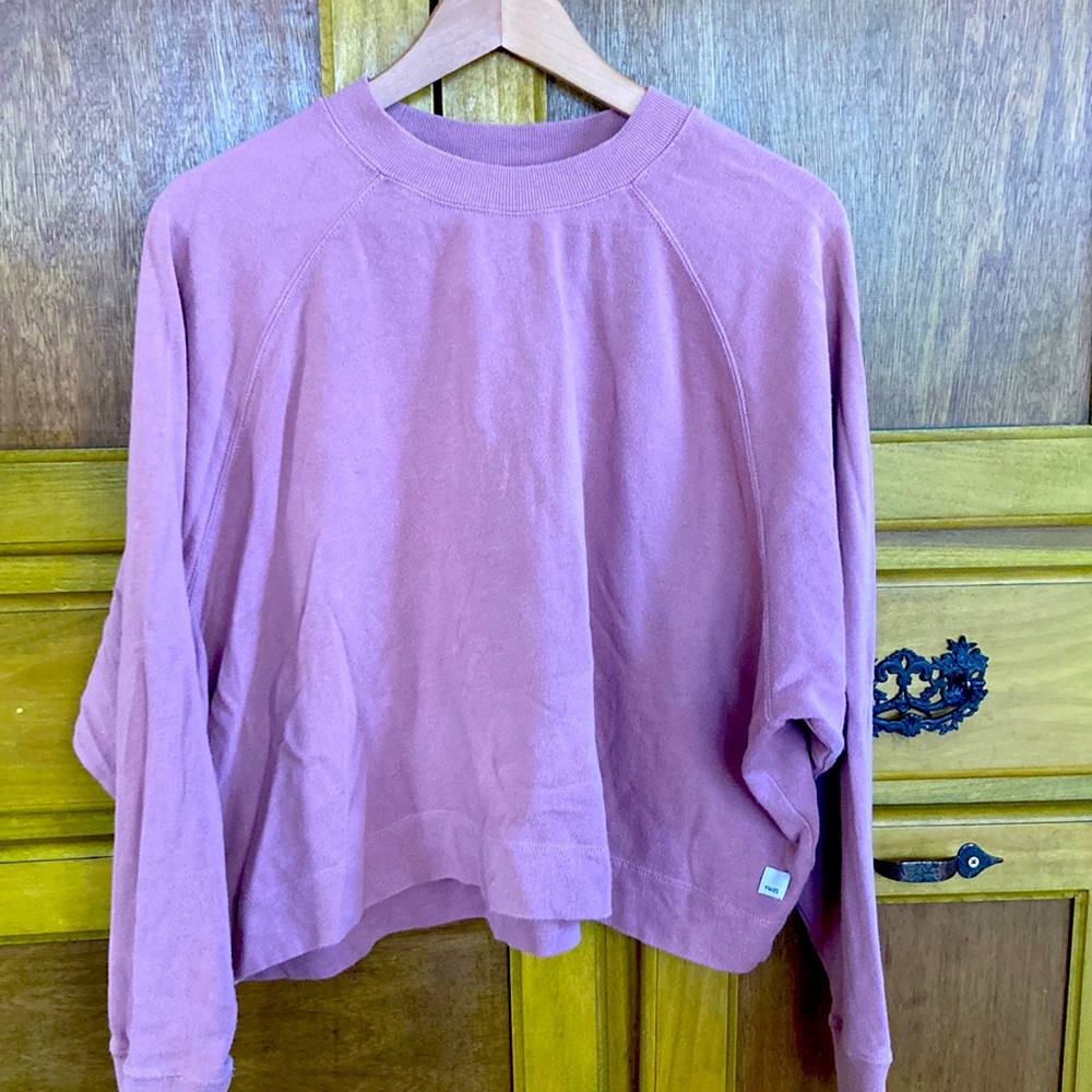 Vuori rose pink boxy sweatshirt